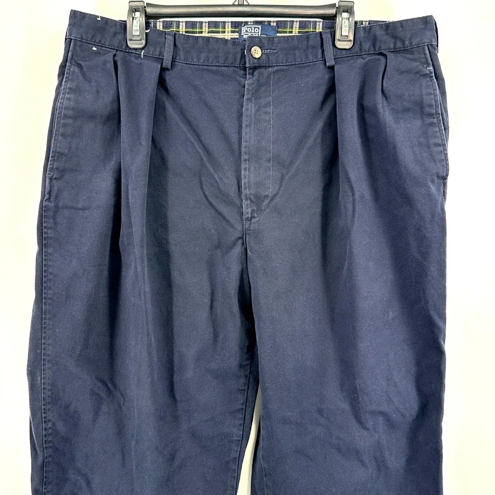 Polo Ralph Lauren Classic Golf Pant Mens 40 Navy Solid Relaxed Vintage 90s USA